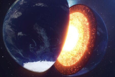 noyau interne terre inverse rotation impact vie couv