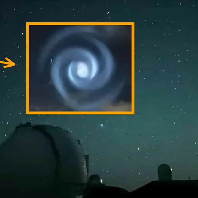 spirale bleue ciel hawai spaceX