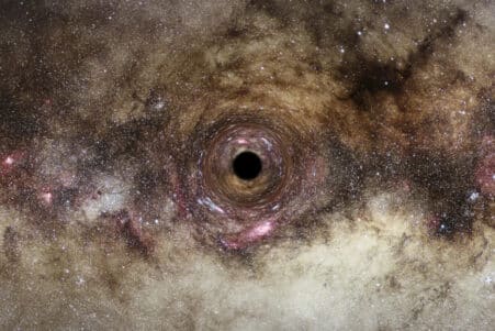 decouverte trou noir ultramassif lentille gravitationelle