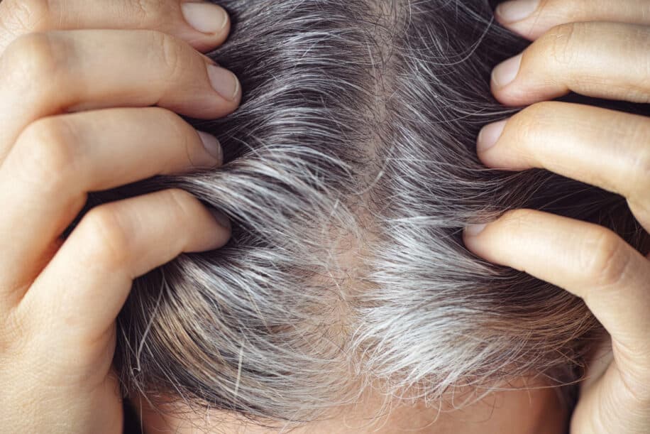 mécanisme cheveux gris