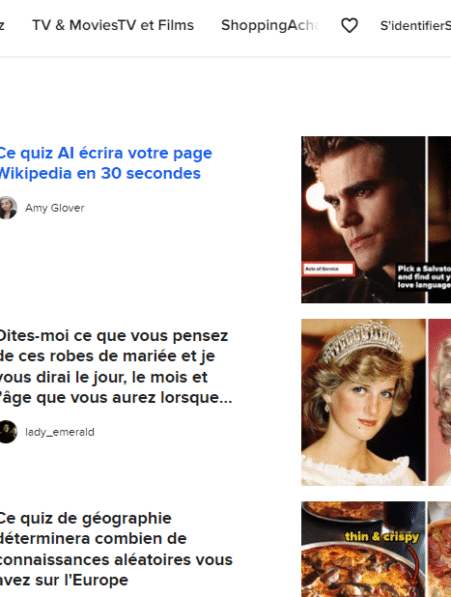buzzfeed quiz IA succes