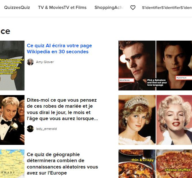 buzzfeed quiz IA succes