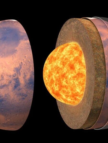 epaisseur croute mars chaleur radioactive couv