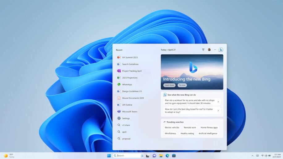 integration publicites windows 11