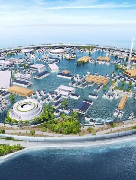 dogen city ville flottante epreuve tsunamis rechauffement climatique couv