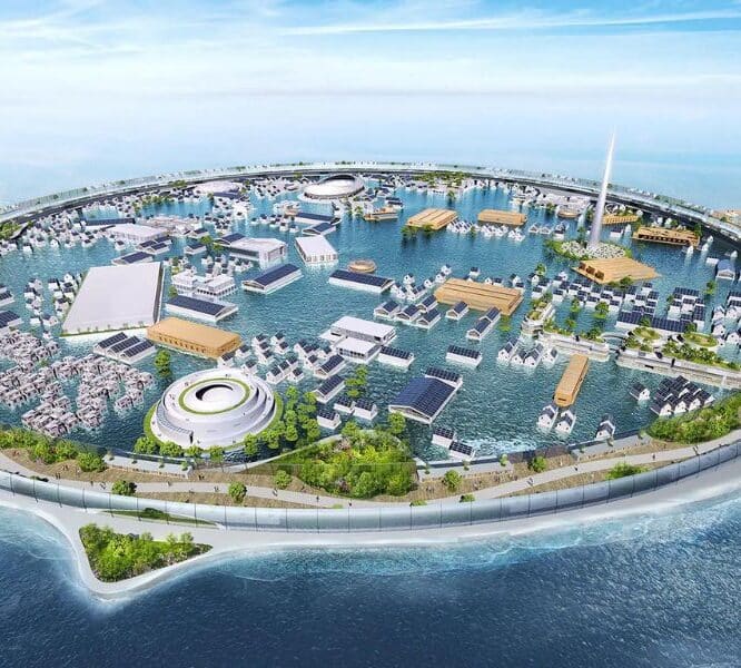 dogen city ville flottante epreuve tsunamis rechauffement climatique couv