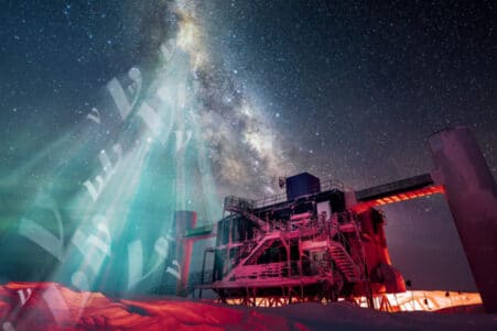 premiere neutrinos galaxie