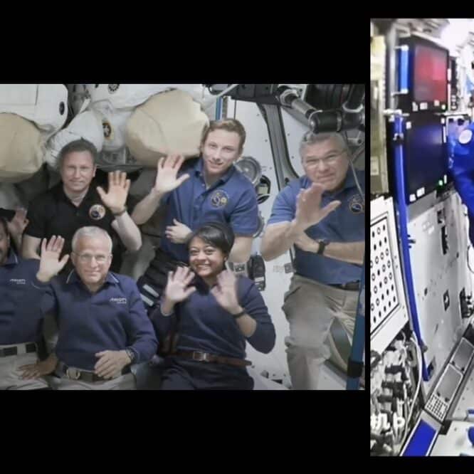 record 17 personnes orbite terrestre simultanement couv
