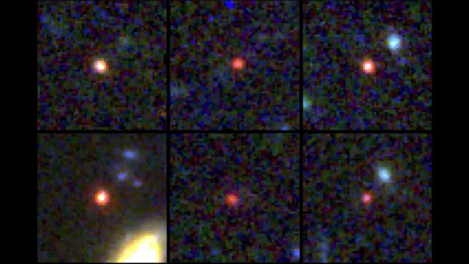 six jeunes galaxies massives modèle cosmologique