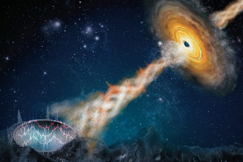 jet relativiste impulsion radio microquasar trous noirs