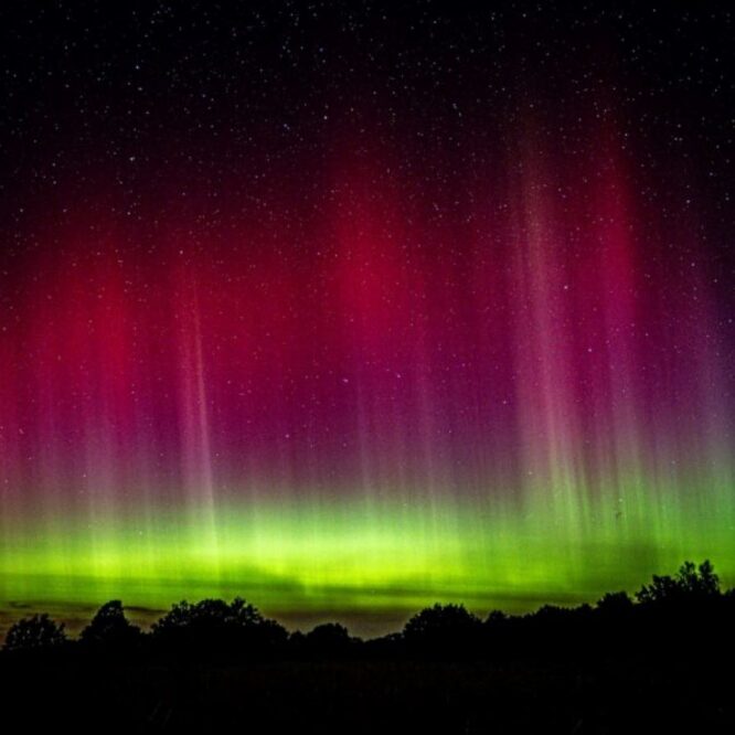 aurore boreale rouge exceptionnel ciel europe couv