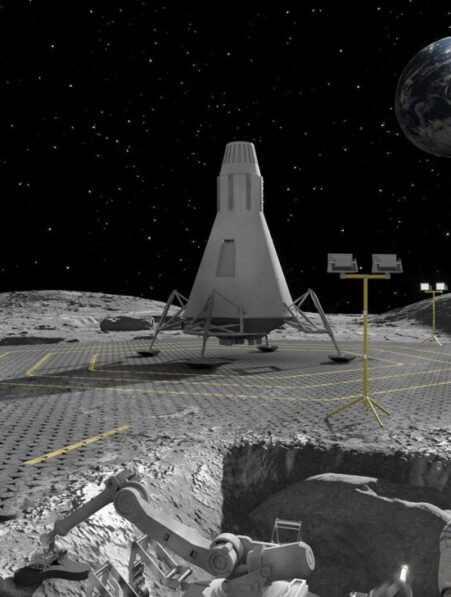 route lunaire fondre poussiere lune laser couv