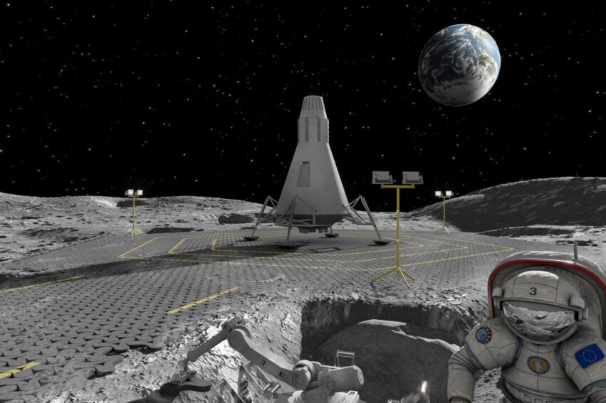 route lunaire fondre poussiere lune laser couv