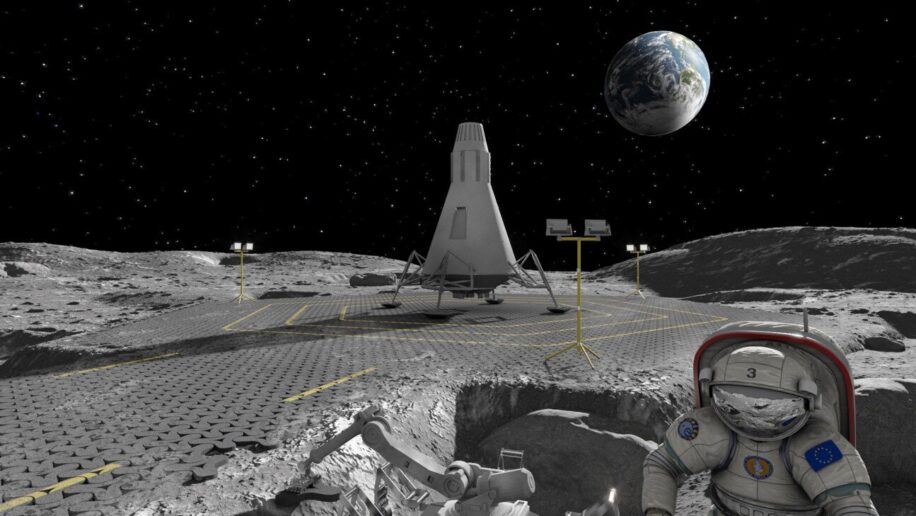 route lunaire fondre poussiere lune laser couv