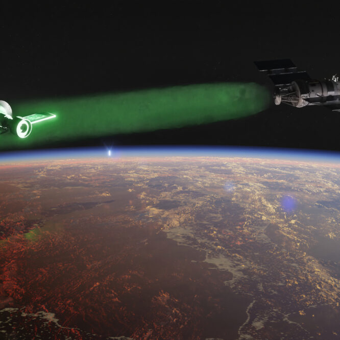 scientifiques creent dispositif rayon tracteur nettoyer debris spatiaux couv 2