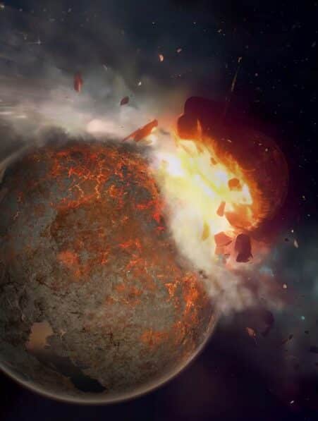 collision protoplanete theia terre anomalies noyau couv