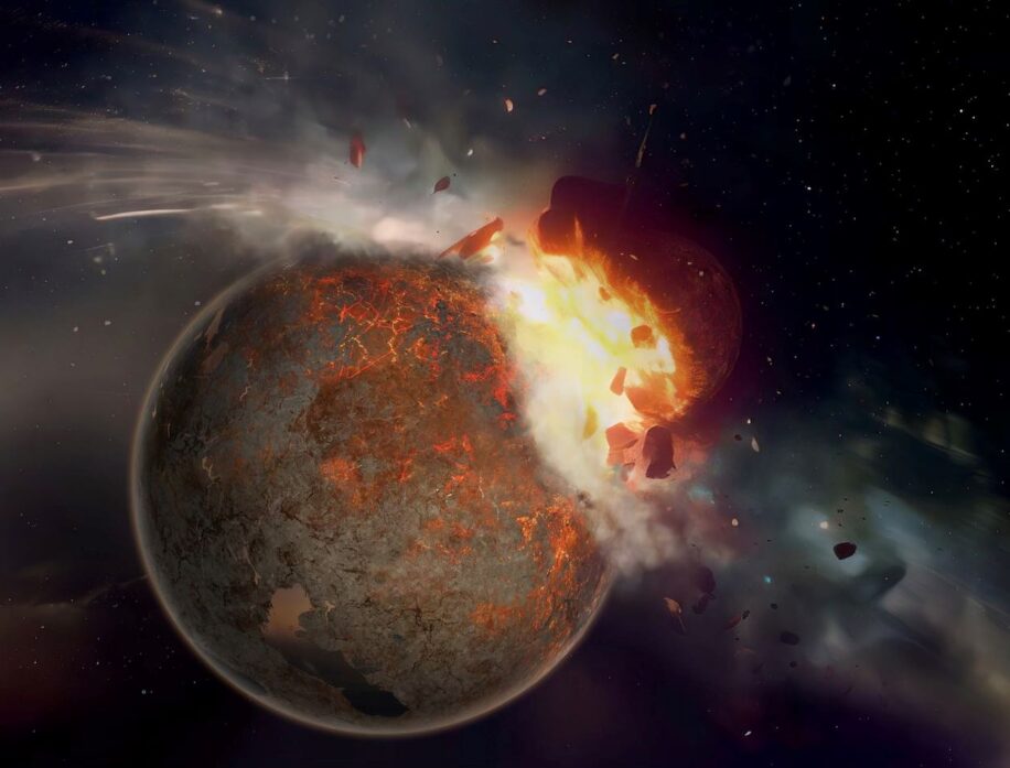 collision protoplanete theia terre anomalies noyau couv