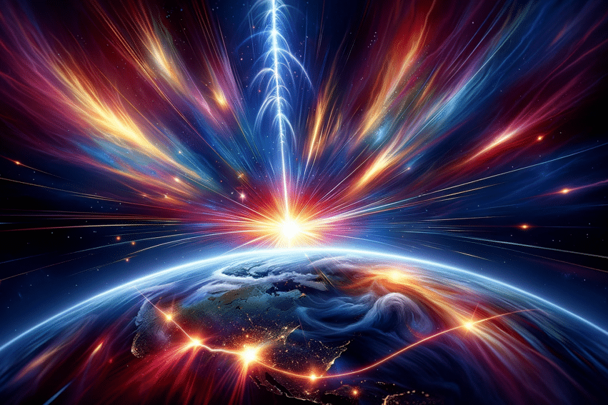 explosion cosmique gigantesque impact ionosphere terre couv