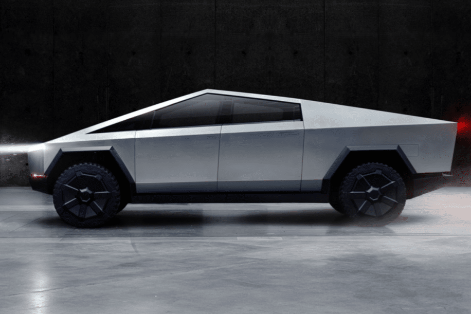 non peinte et faite acier inoxydable carrosserie cybertruck pourrait etre difficile a entretenir couv
