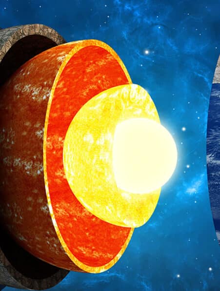 noyau terre oscille