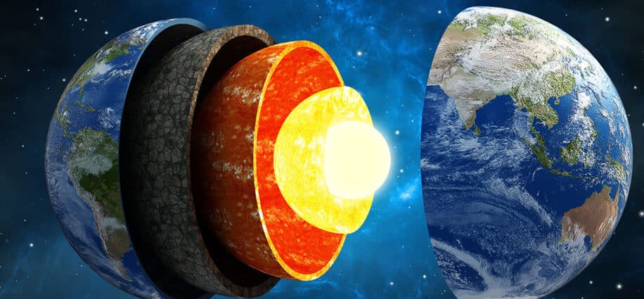 noyau terre oscille