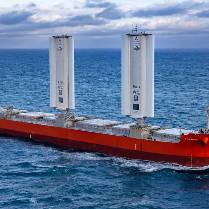 bateau propulsion eolienne economise trois tonnes carburant jour couv
