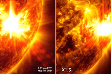 eruption solaire samedi tempete