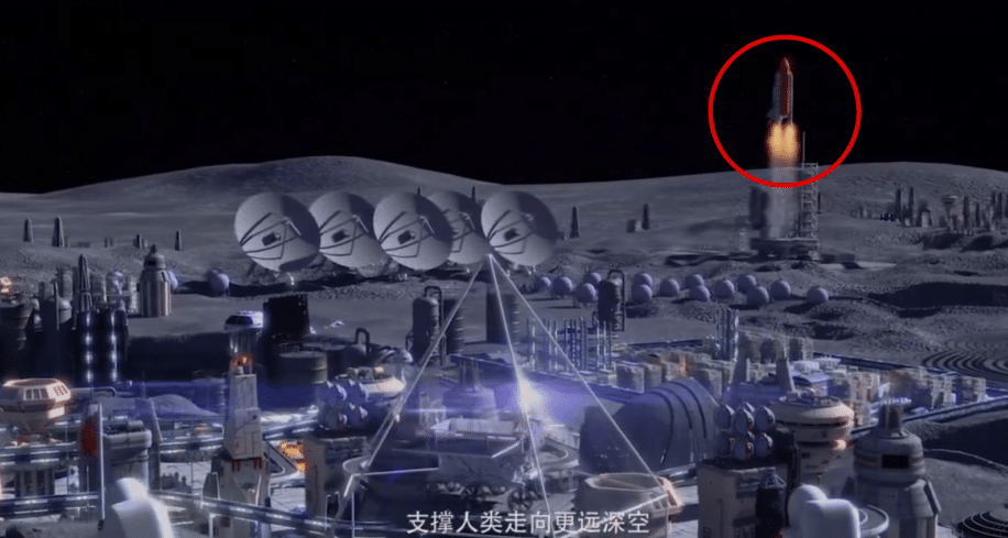 plans base lunaire chinoise presentent navette nasa couv