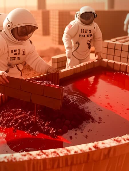 colonisation de mars briques faites regolithe sang humain couv 2