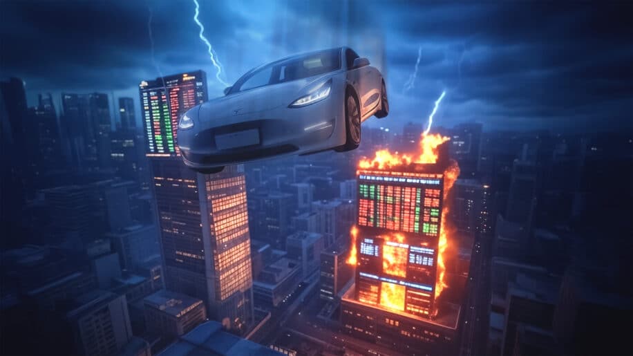 tesla chute libre pire crise industrie automobile jpmorgan couv