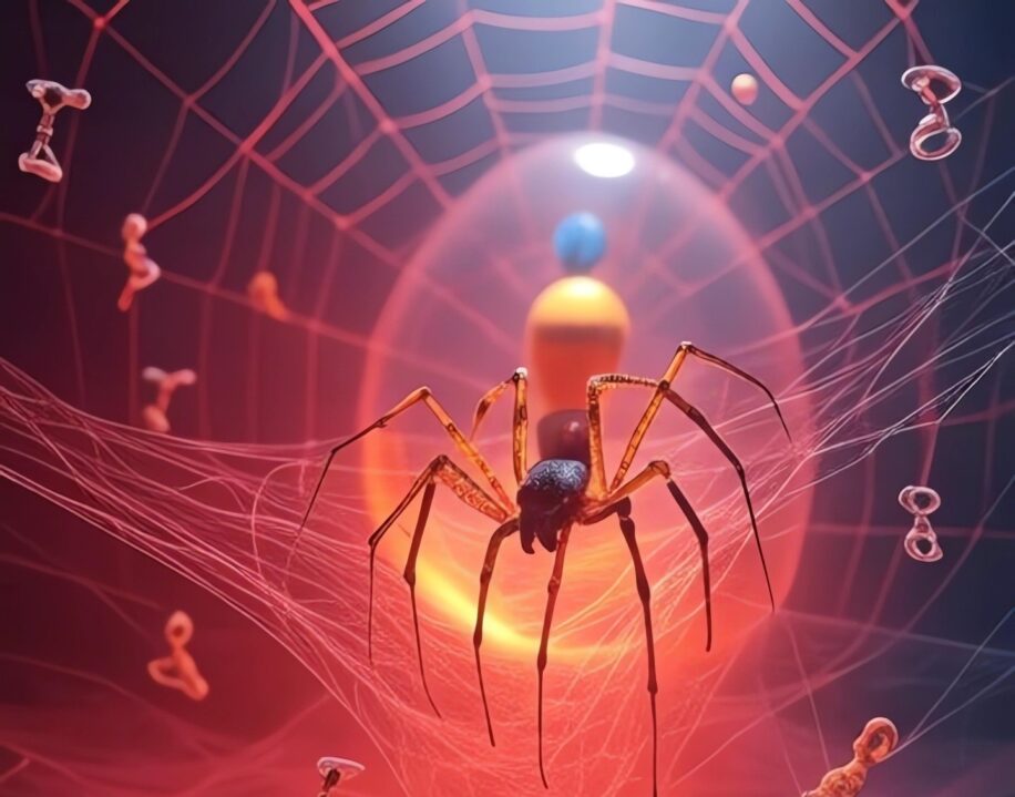 araignee crispr soie rouge